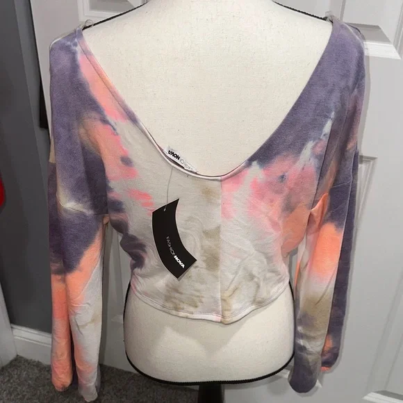Fashion Nova Multicolor Tie-Dye Crop Top - Picture 6 of 8